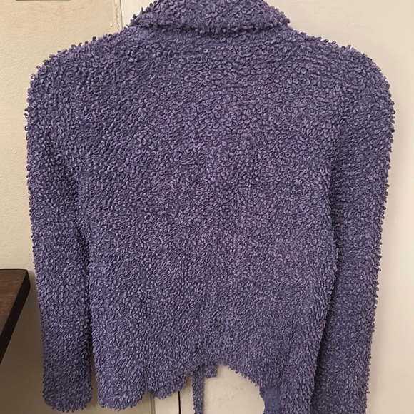 Vintage Nathan Road Boucle long sleeve purple sweater with removable tie - Picture 7 of 8